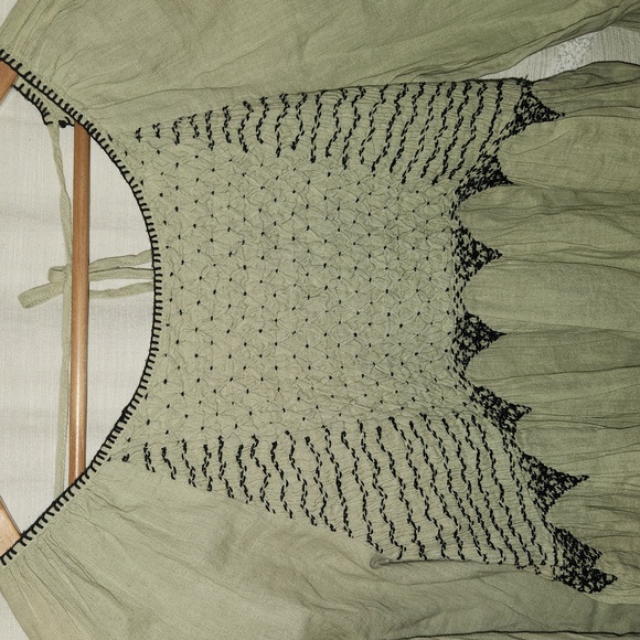 Nwot Free People What a feeling tunic/ dress color sage combo - Picture 8 of 15